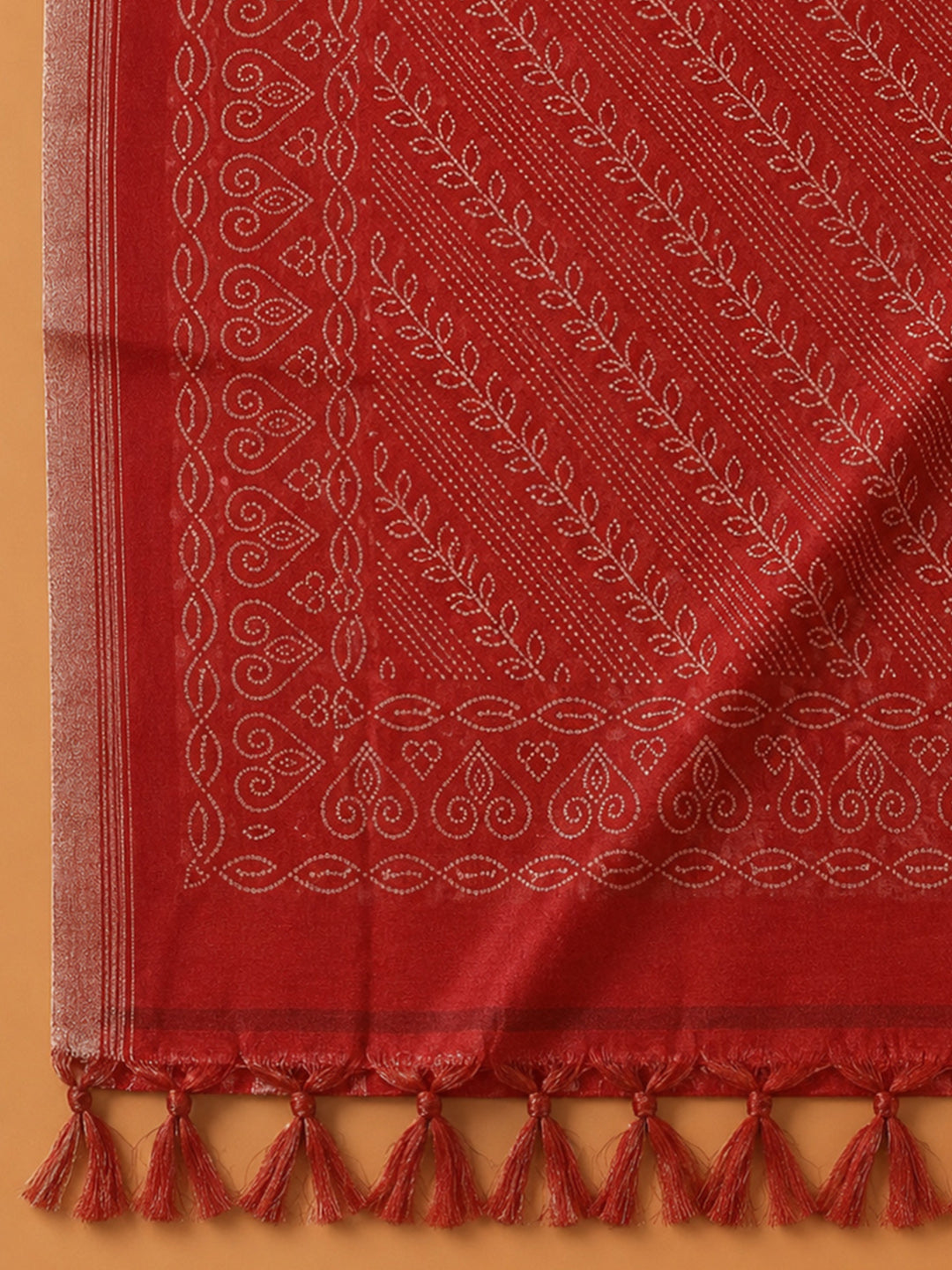 Maroon Embroidery Chanderi Unstitched Dress Material