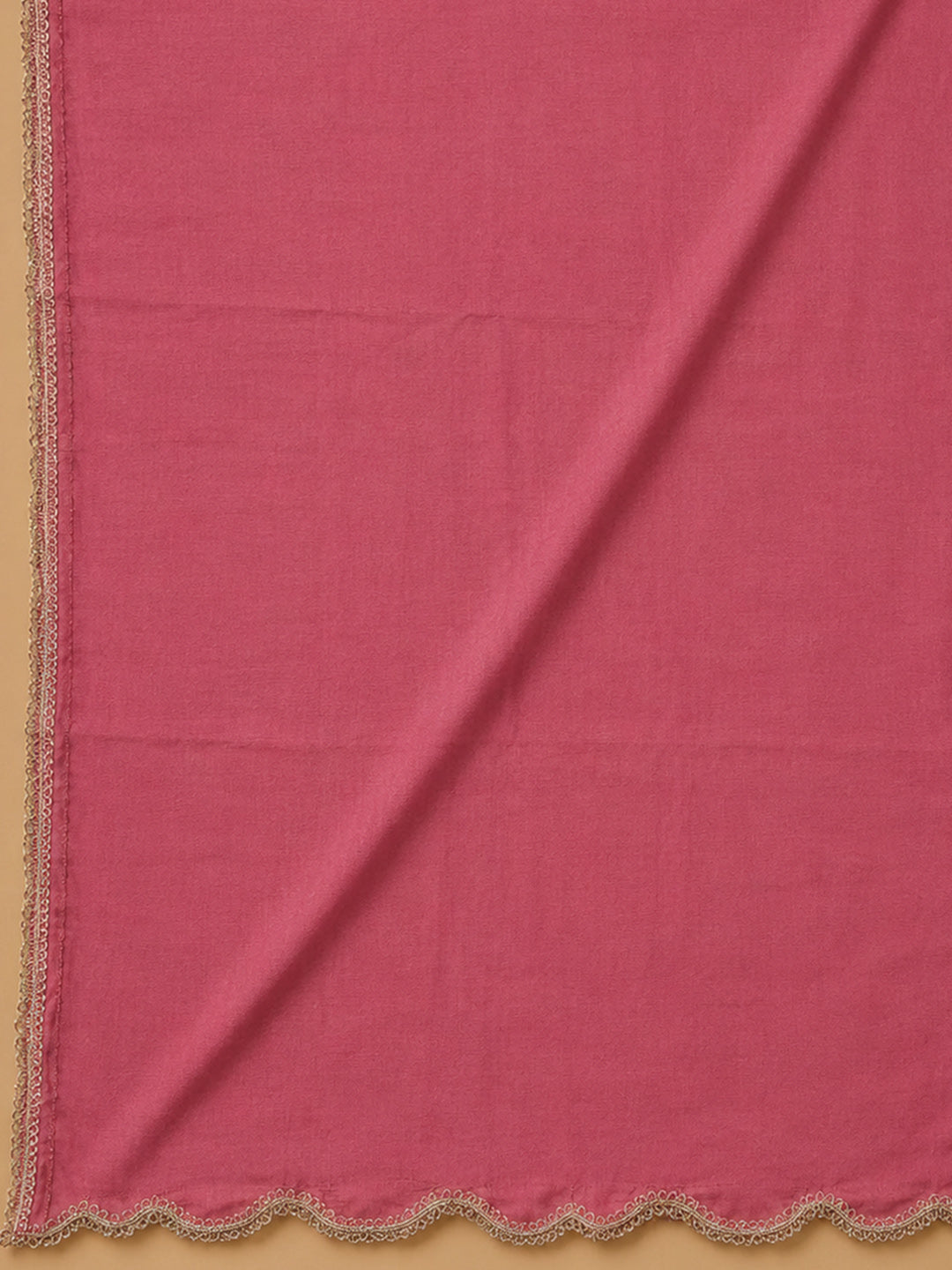 Pink Embroidery Chanderi Unstitched Dress Material
