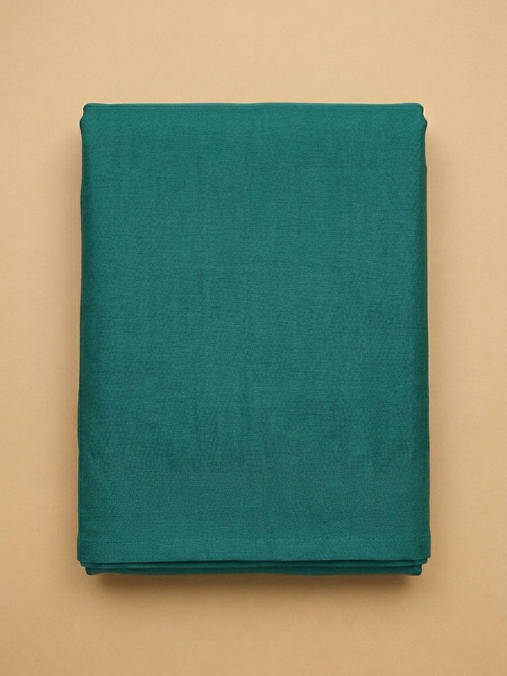 Rama Green Embroidery Chanderi Unstitched Dress Material