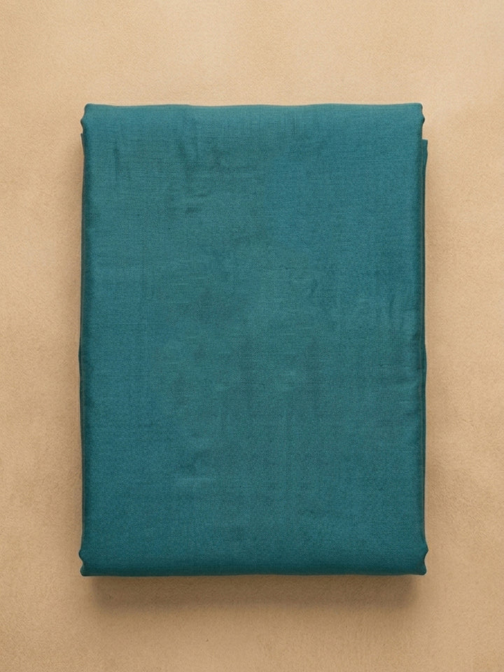 Blue Embroidery Chanderi Unstitched Dress Material