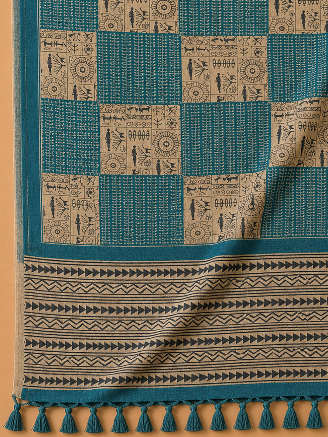 Firozee Printed Chanderi Unstitched Dress Material
