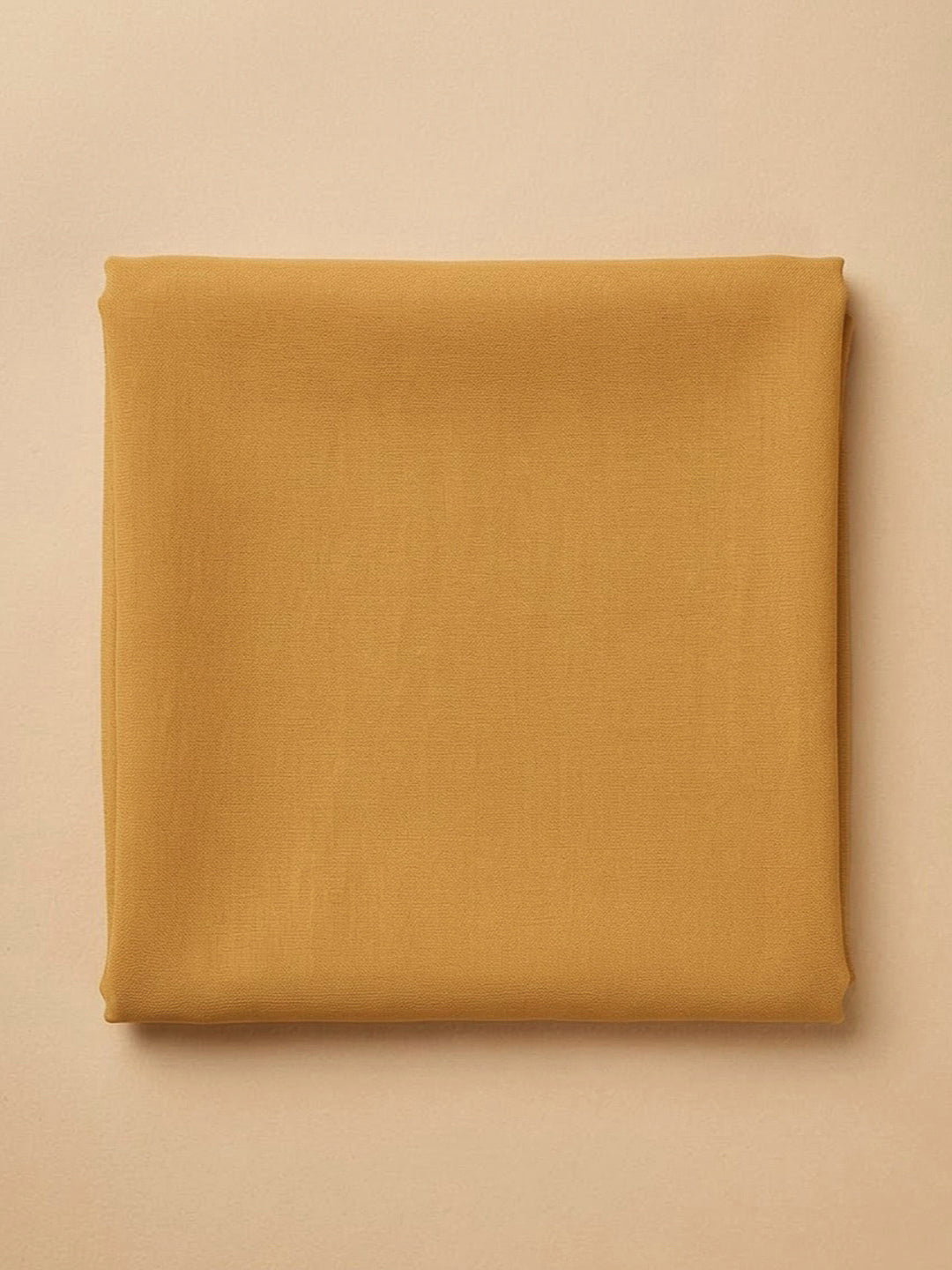 Mustard Chanderi Printed Unstitched Dress Material