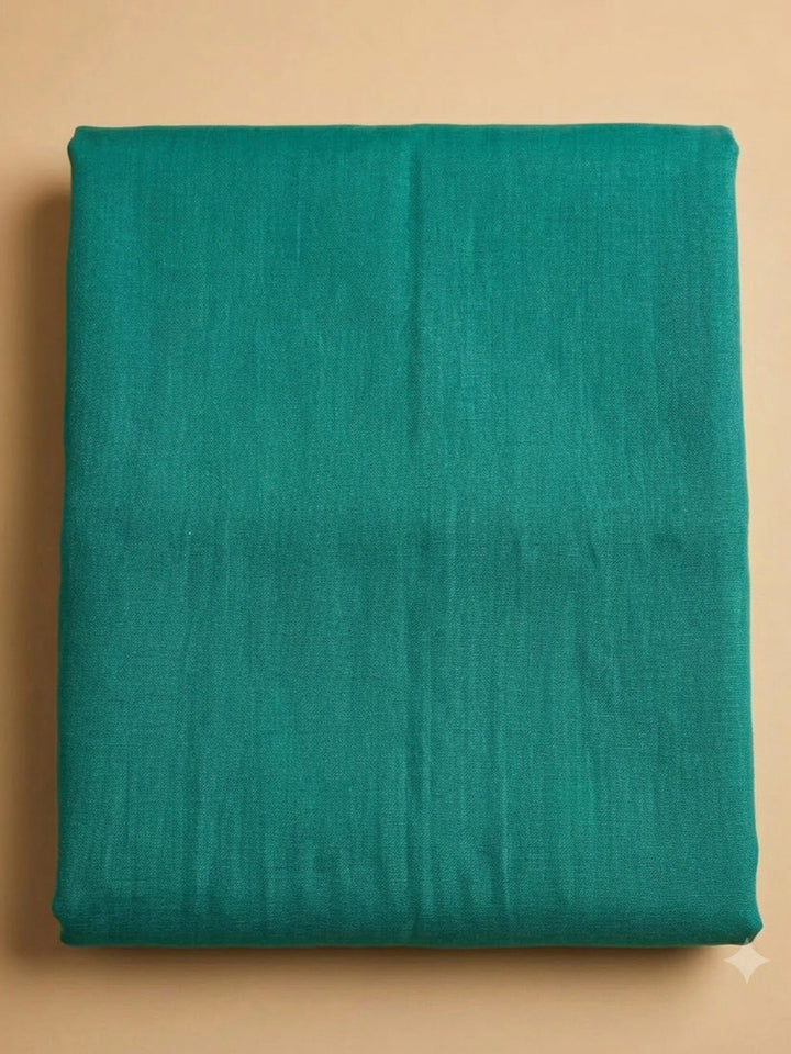 Rama Green Chanderi Printed Unstitched Dress Material