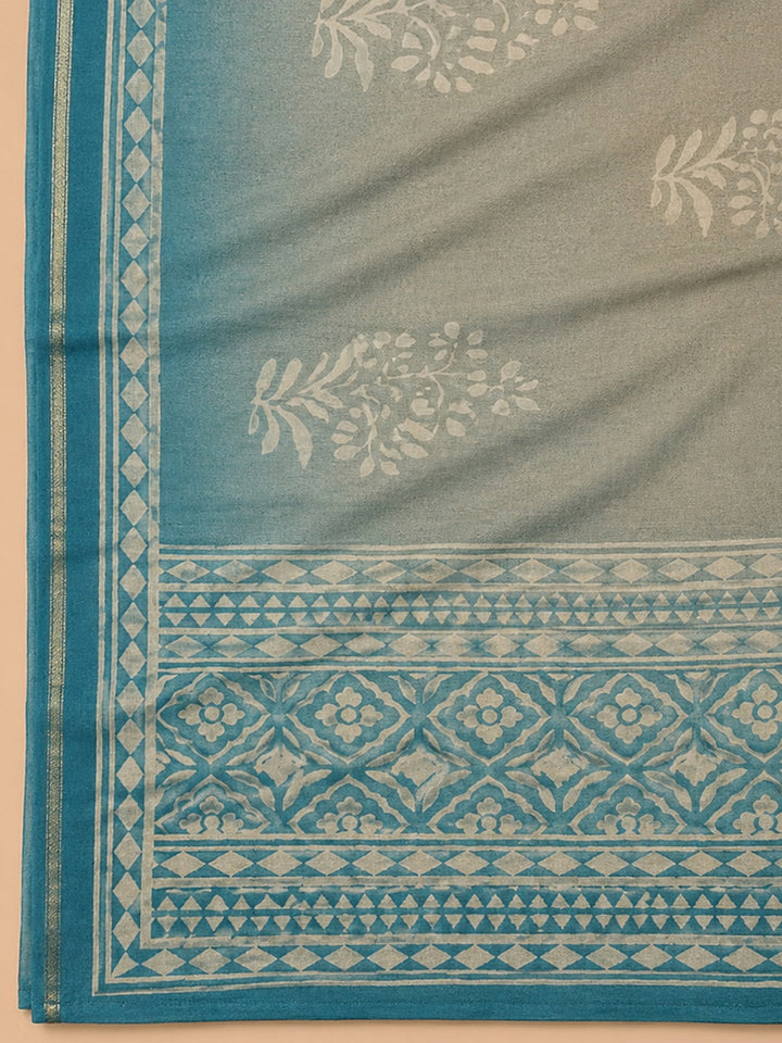 Firozee Embroidery Chanderi Unstitched Dress Material