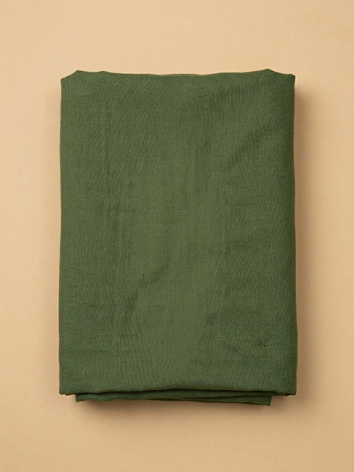 Green Embroidery Chanderi Unstitched Dress Material