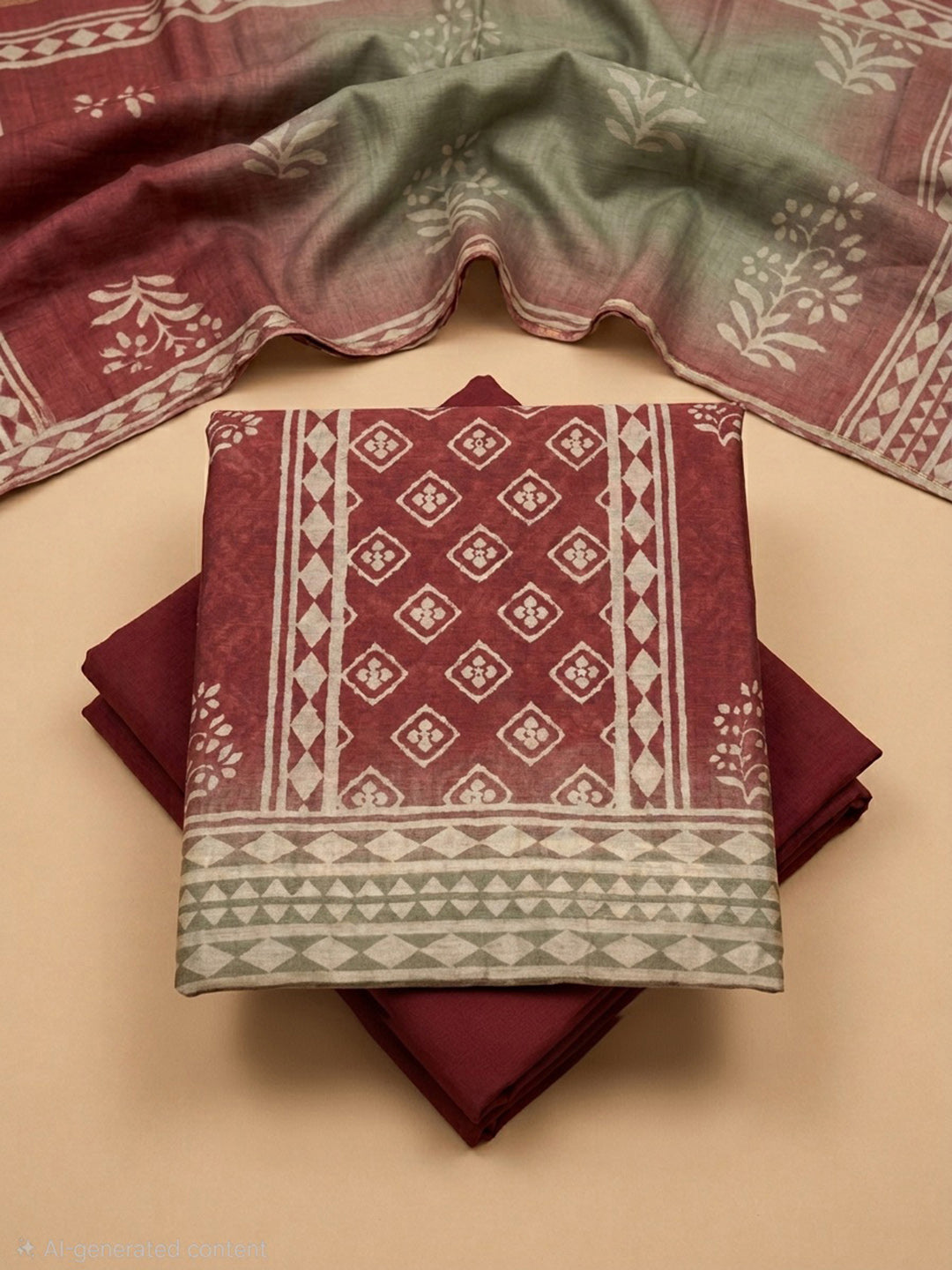 Onion Pink Embroidery Chanderi Unstitched Dress Material