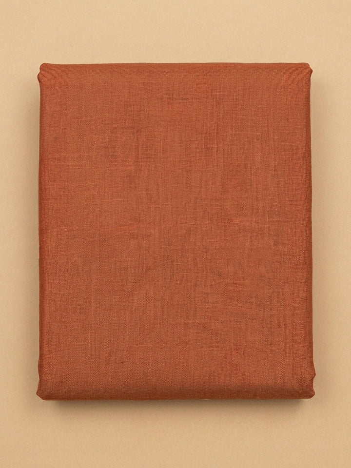 Rust Embroidery Chanderi Unstitched Dress Material