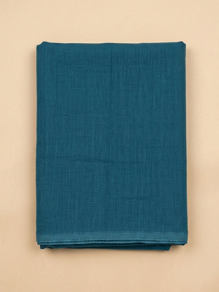 Blue Yoke Embroidery Chanderi Unstitched Dress Material