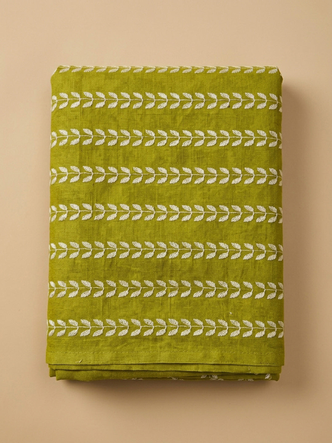 Green Embroidery Cotton Blend Unstitched Dress Material