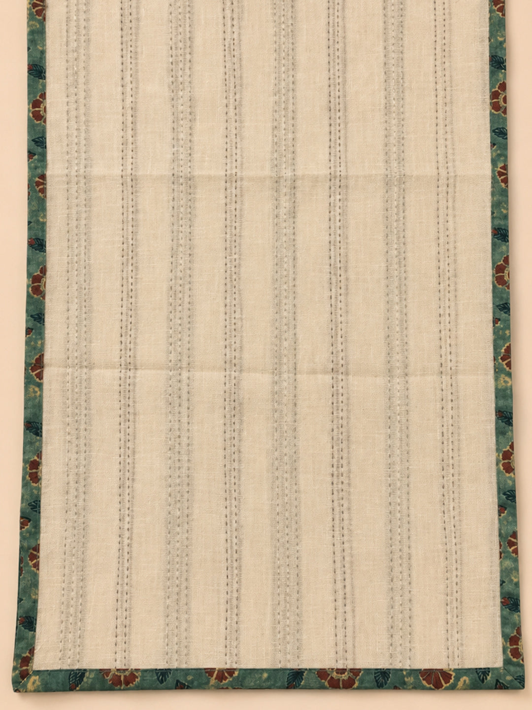 Green Printed Cotton Blend Unstitched Dress Material