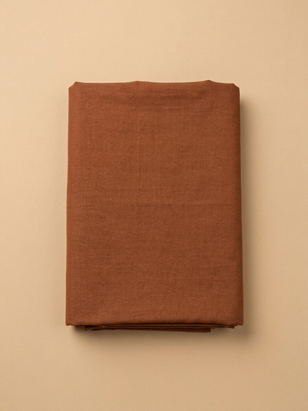 Rust Printed Cotton Blend Unstitched Dress Material
