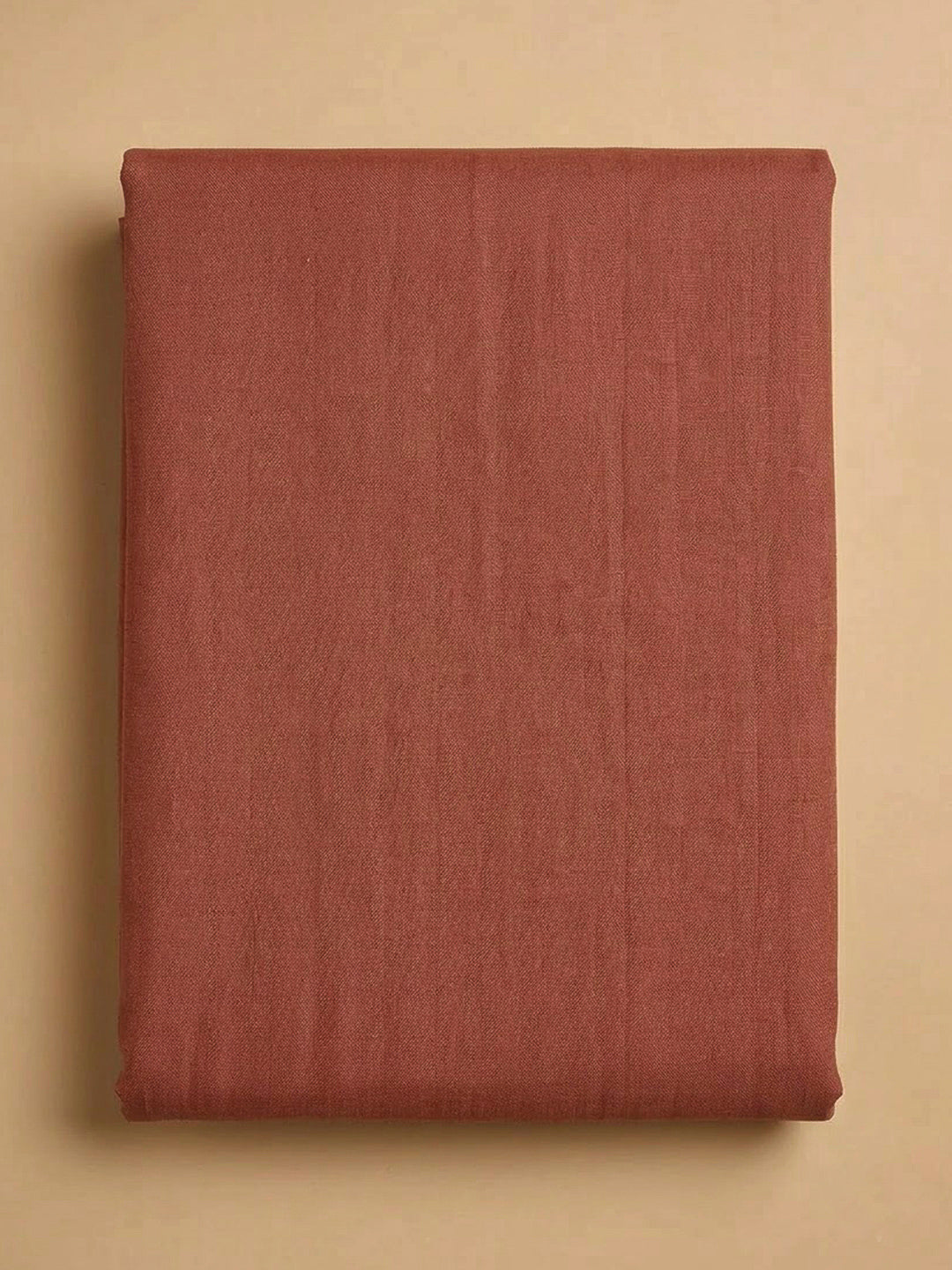 Rust Chanderi Printed Unstitched Dress Material