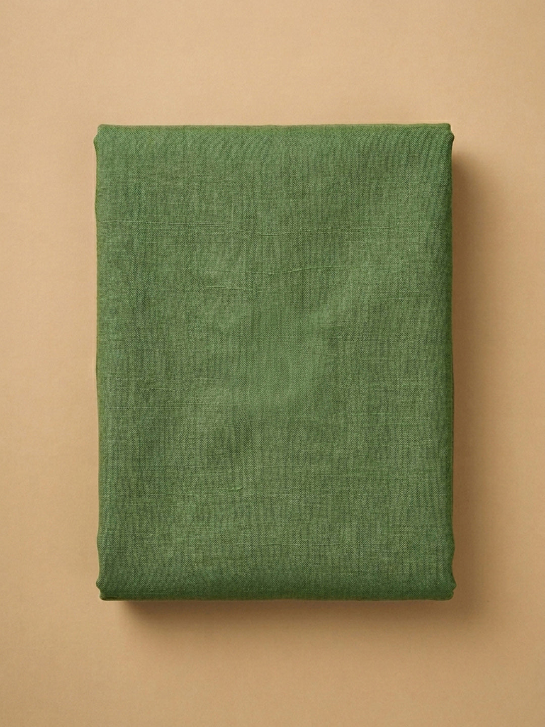 Green Printed Chanderi Unstitched Dress Material