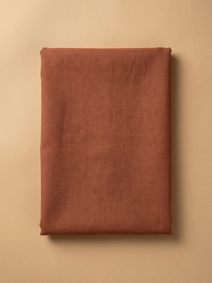 Rust Printed Chanderi Unstitched Dress Material
