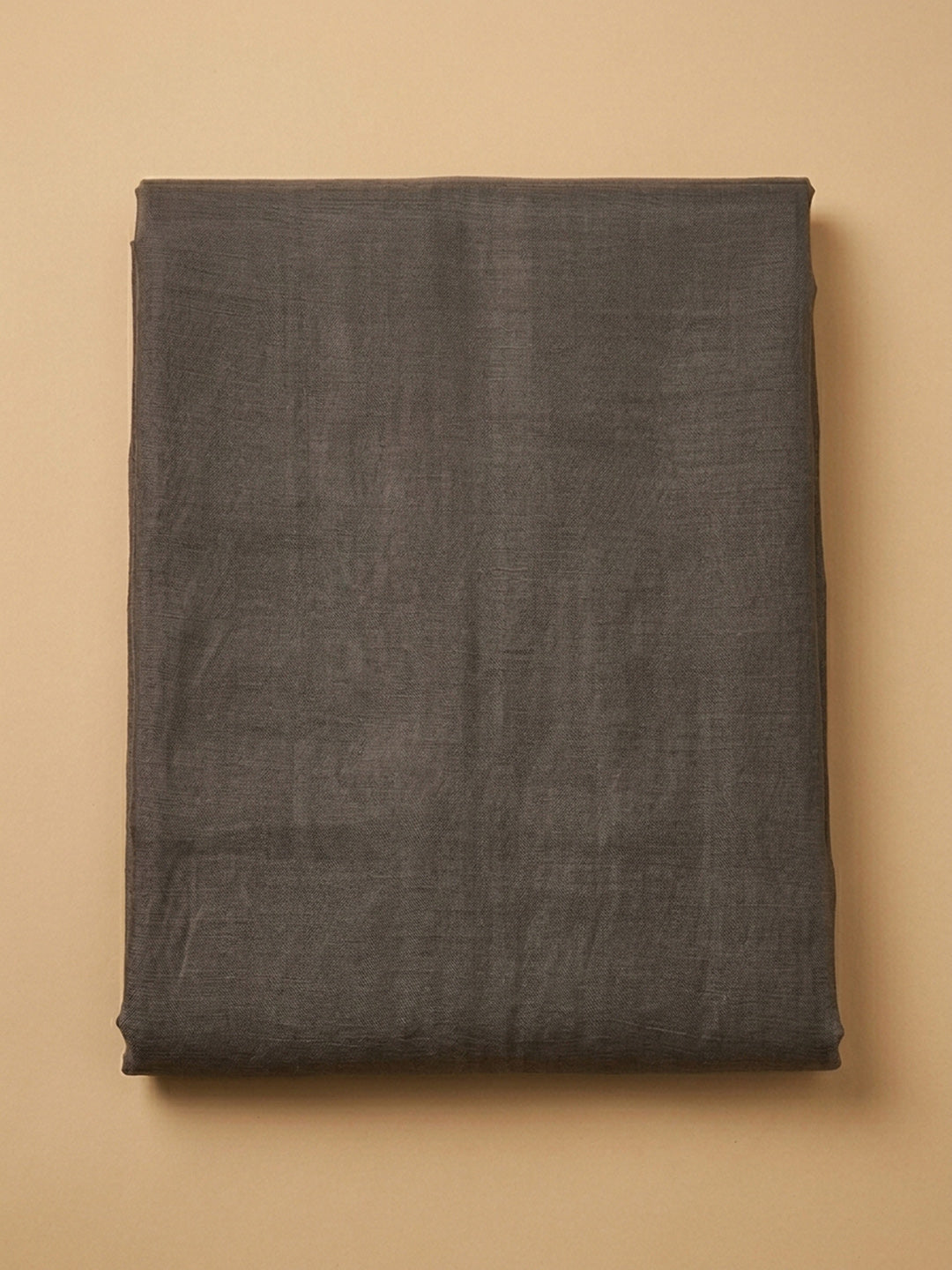 Grey Printed Linen Blend Unstitched Dress Material