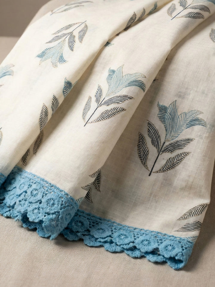 Firozee Embroidery Cotton Blend Unstitched Dress Material