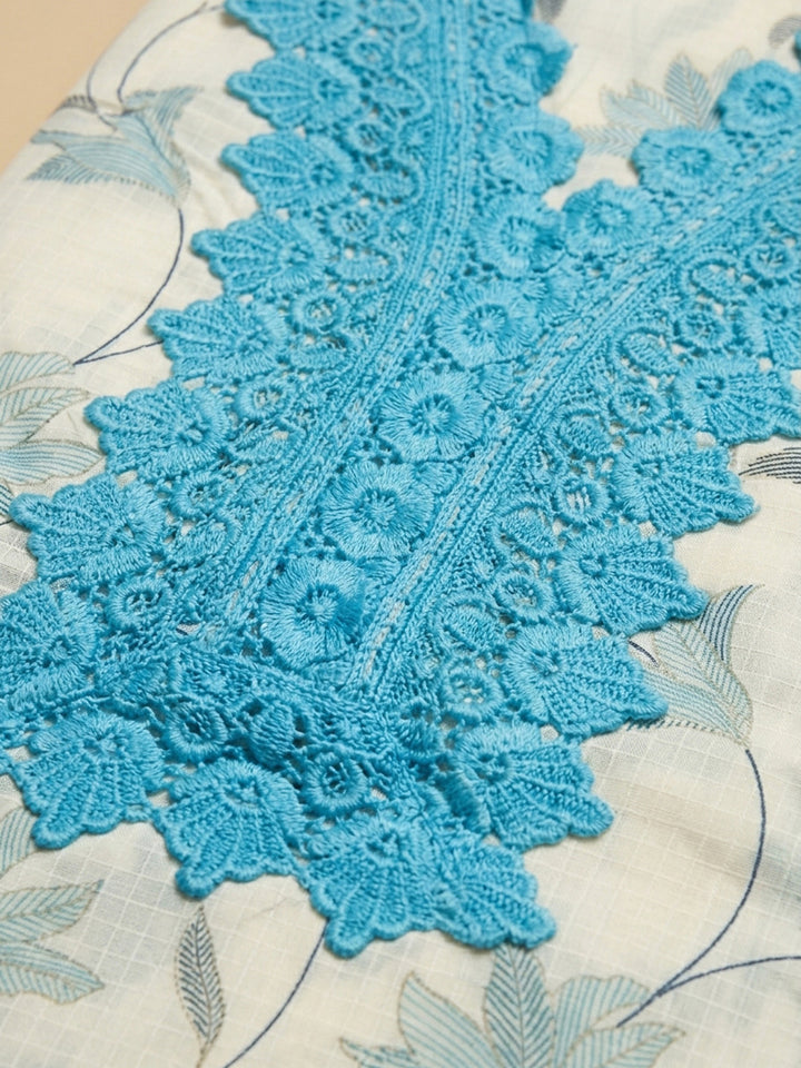 Firozee Embroidery Cotton Blend Unstitched Dress Material