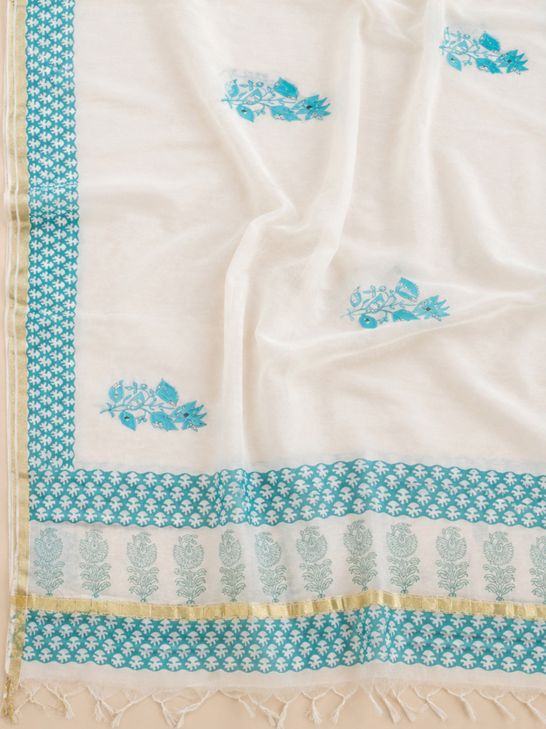 Firozee Printed Cotton Blend Unstitched Dress Material
