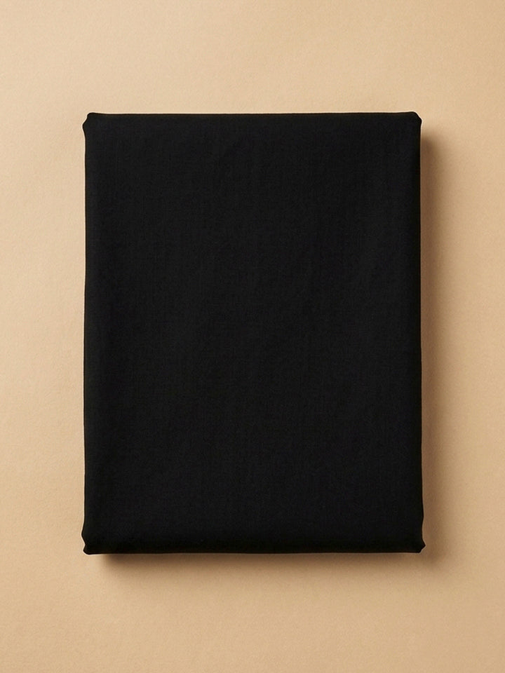 Black Printed Cotton Blend Unstitched Dress Material