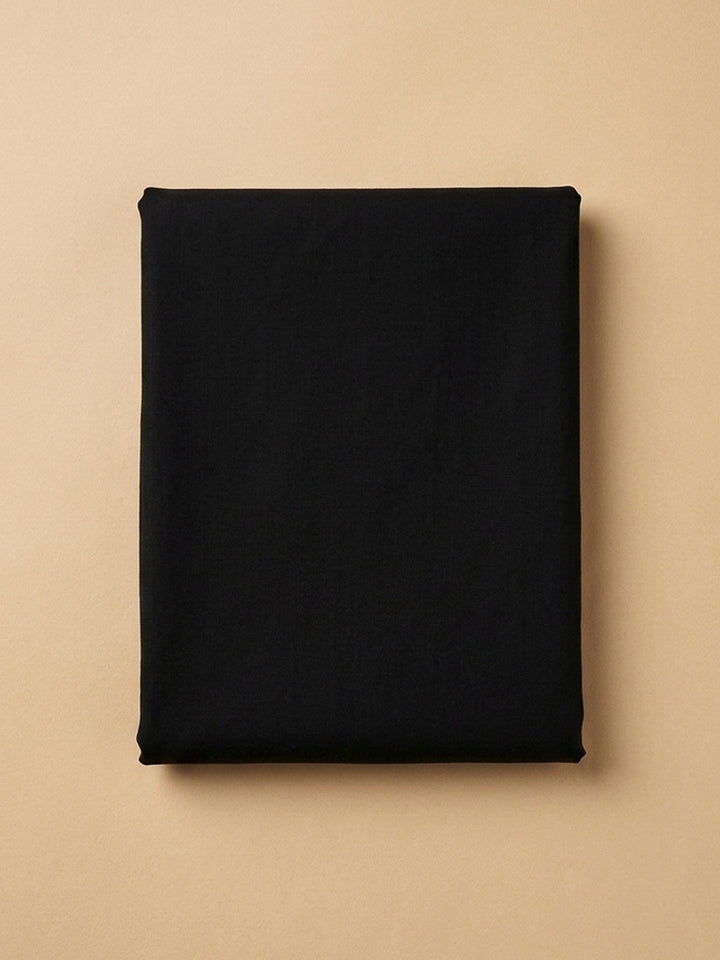 Black Printed Cotton Blend Unstitched Dress Material