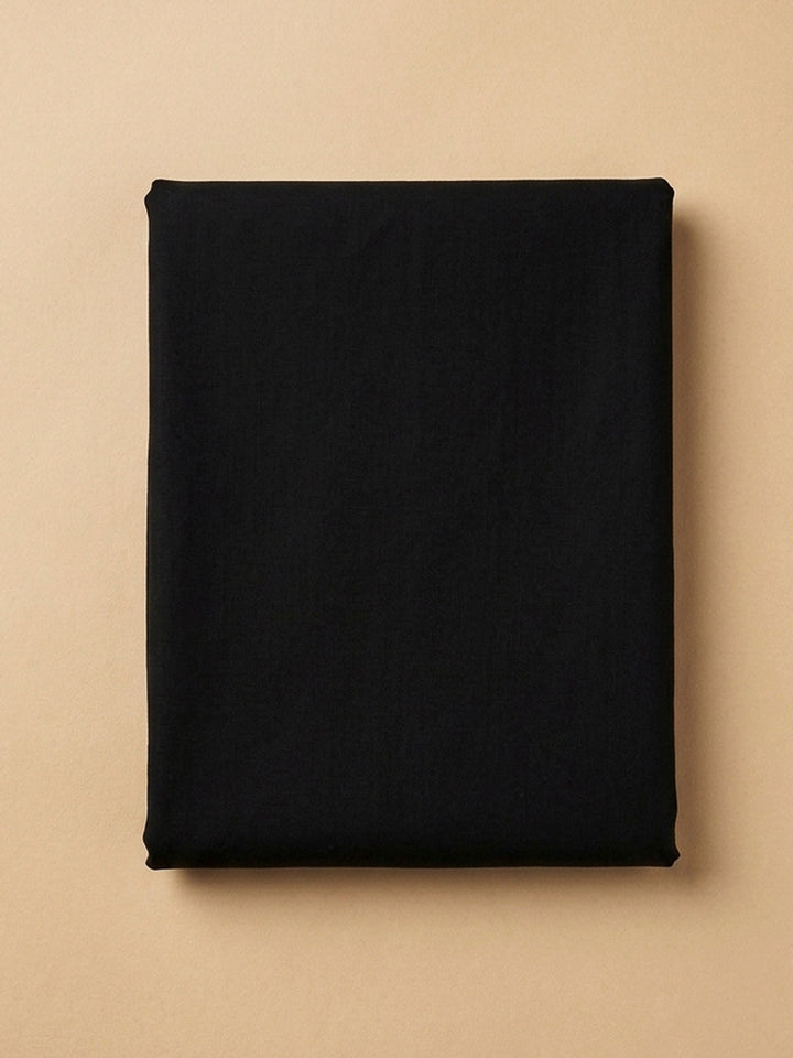 Black Printed Cotton Blend Unstitched Dress Material