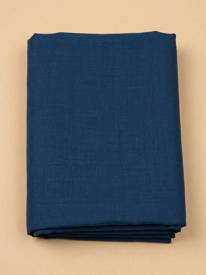 Blue Chanderi Printed Unstitched Dress Material
