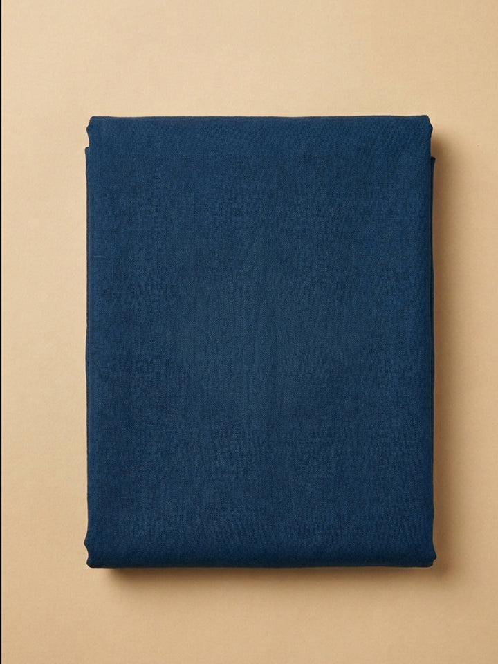 Indigo Printed Chanderi Unstitched Suit &amp; Pant With Chanderi Dupatta