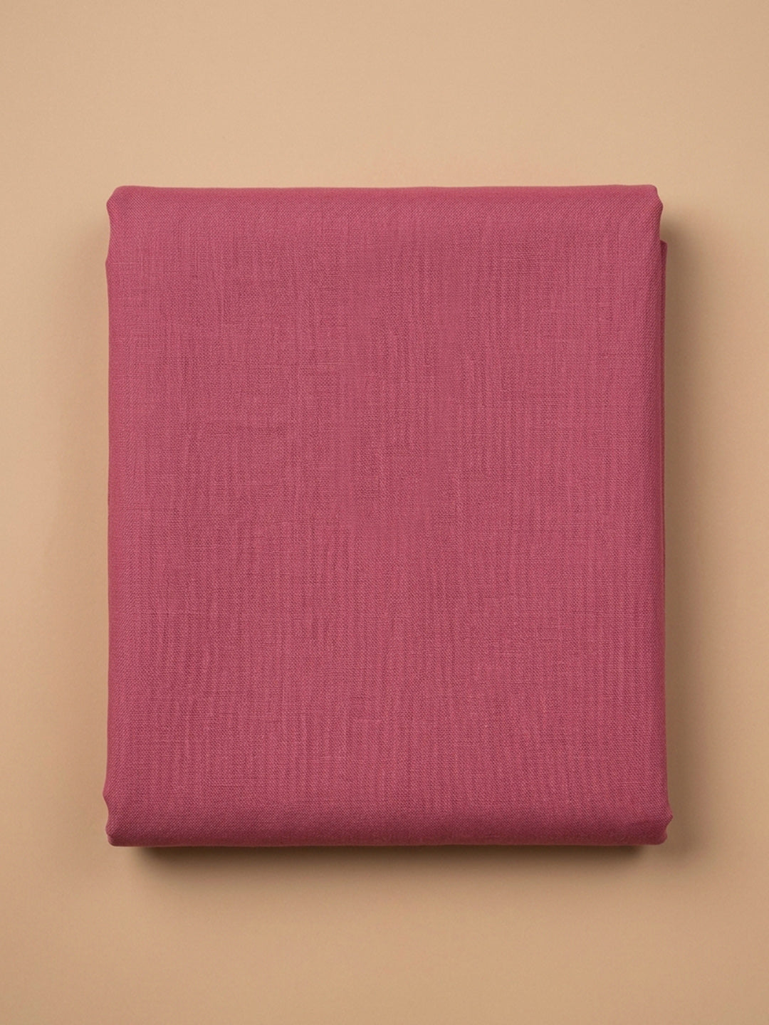 Onion Pink Printed Linen Blend Unstitched Suit &amp; Pant With Linen Dupatta