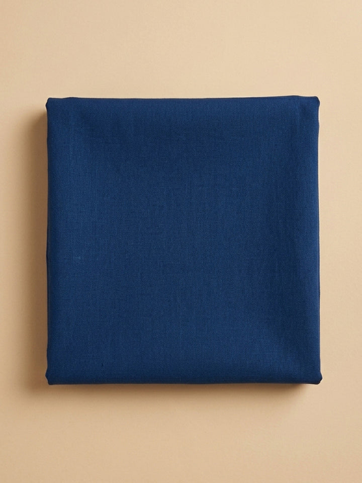 Blue  Cotton Unstitched Dress Material