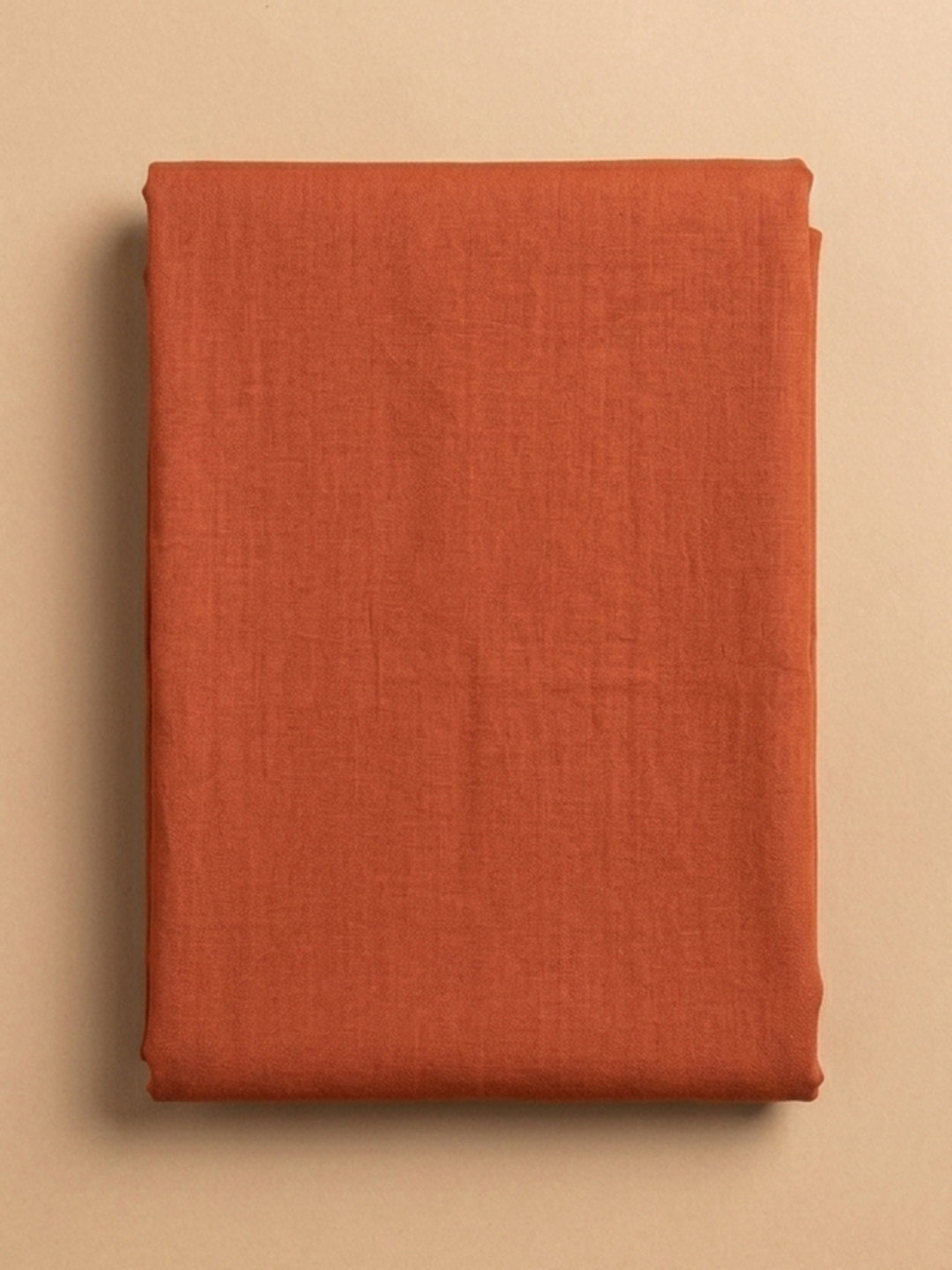 Orange  Cotton Unstitched Dress Material
