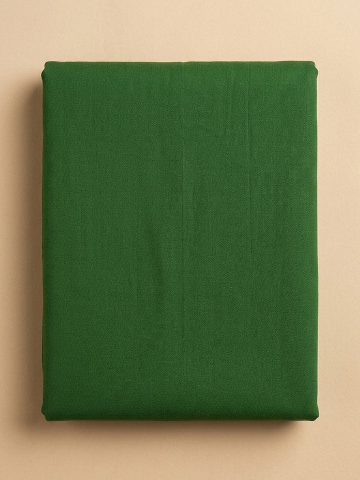 Green  Cotton Unstitched Dress Material