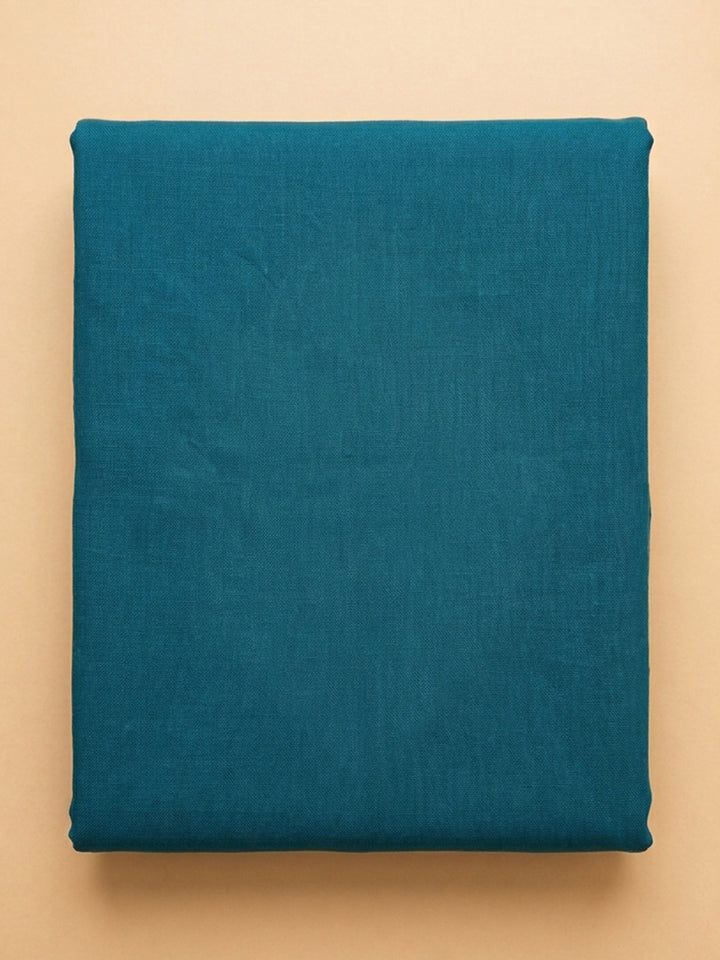Teal Blue  Cotton Unstitched Dress Material