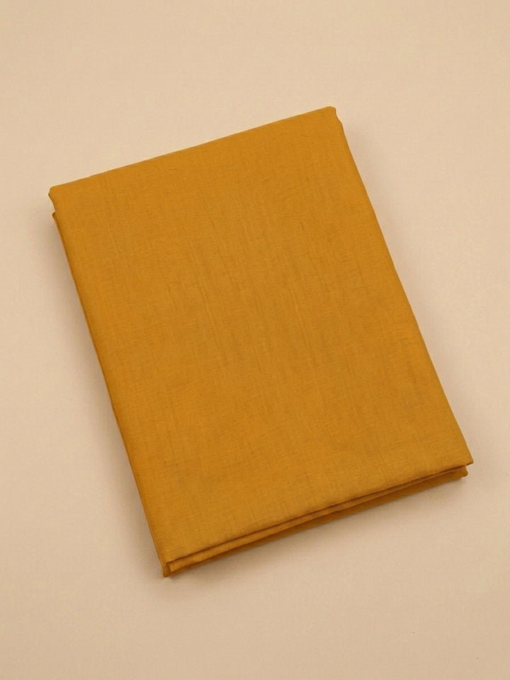 Mustard Embroidery Organza Unstitched Dress Material