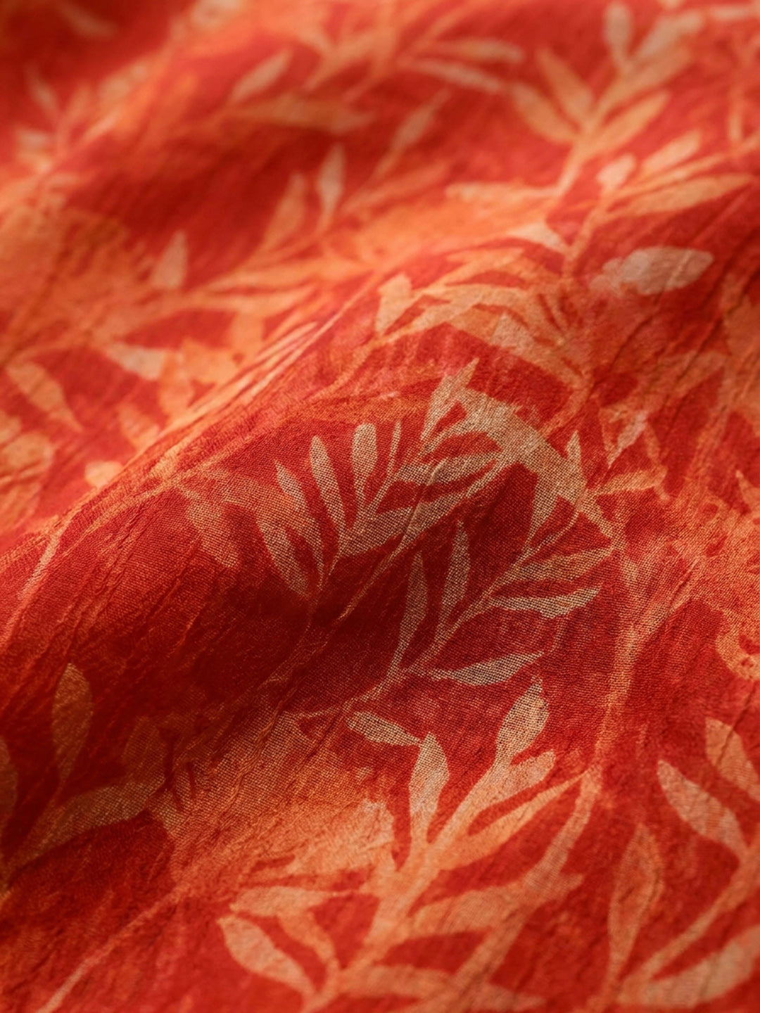 Orange Embroidery Organza Unstitched Dress Material