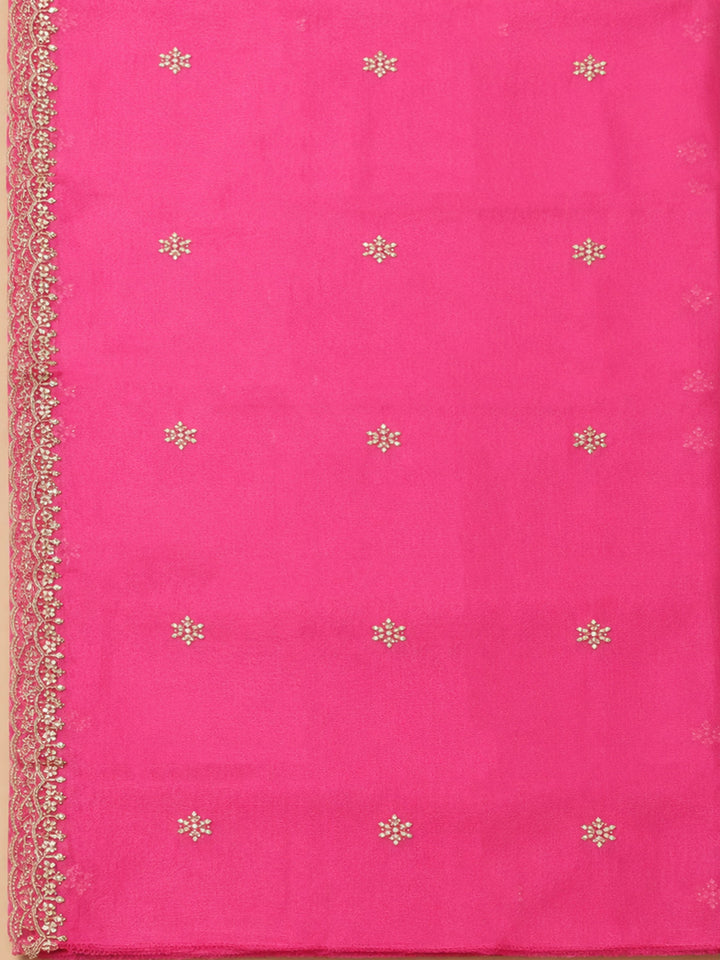 Rani Embroidery Organza Unstitched Dress Material