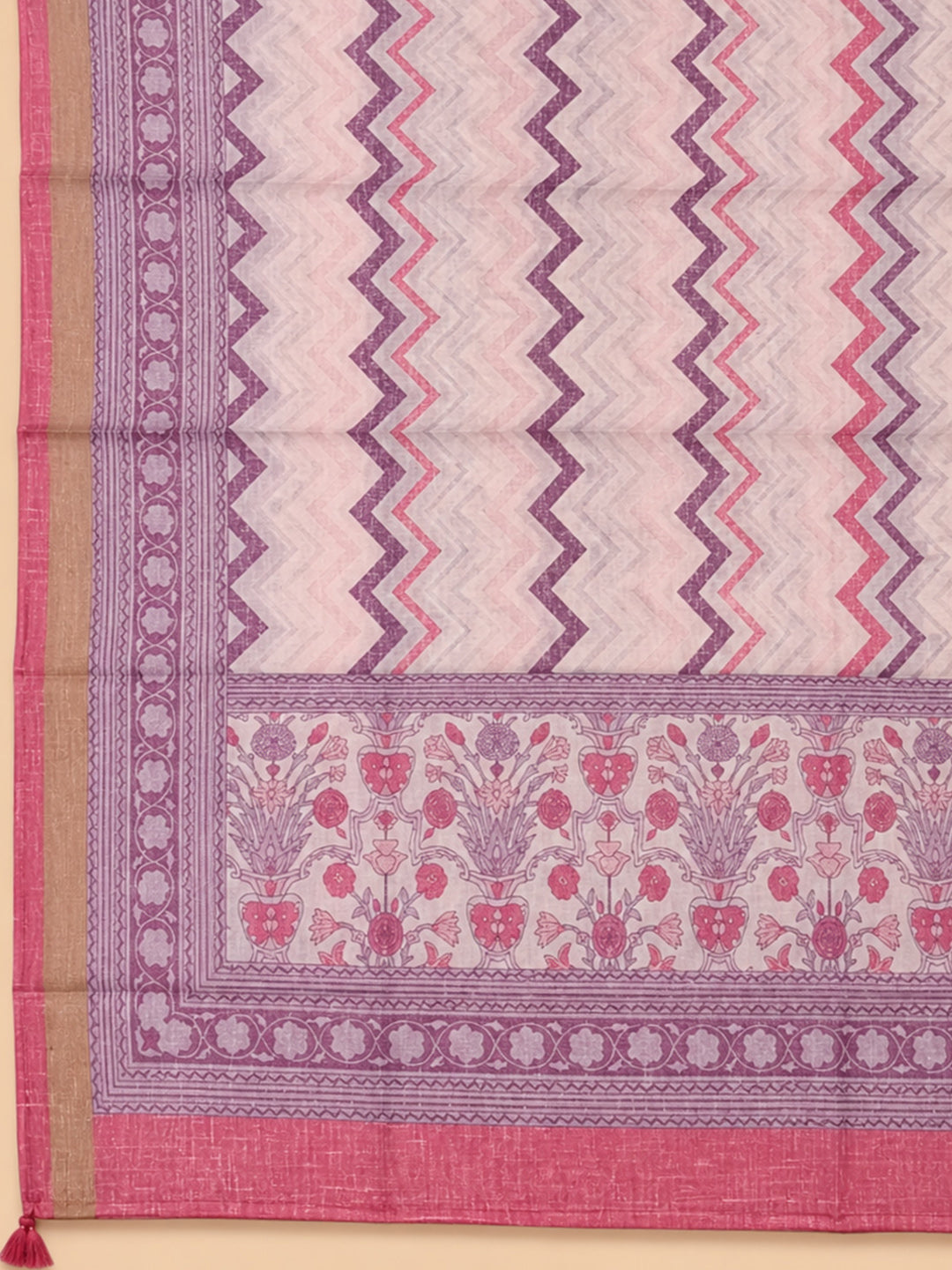 Onion Pink Embroidery Chanderi Unstitched Dress Material