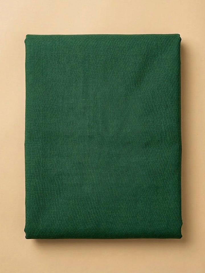 Green Chanderi Printed Unstitched Dress Material