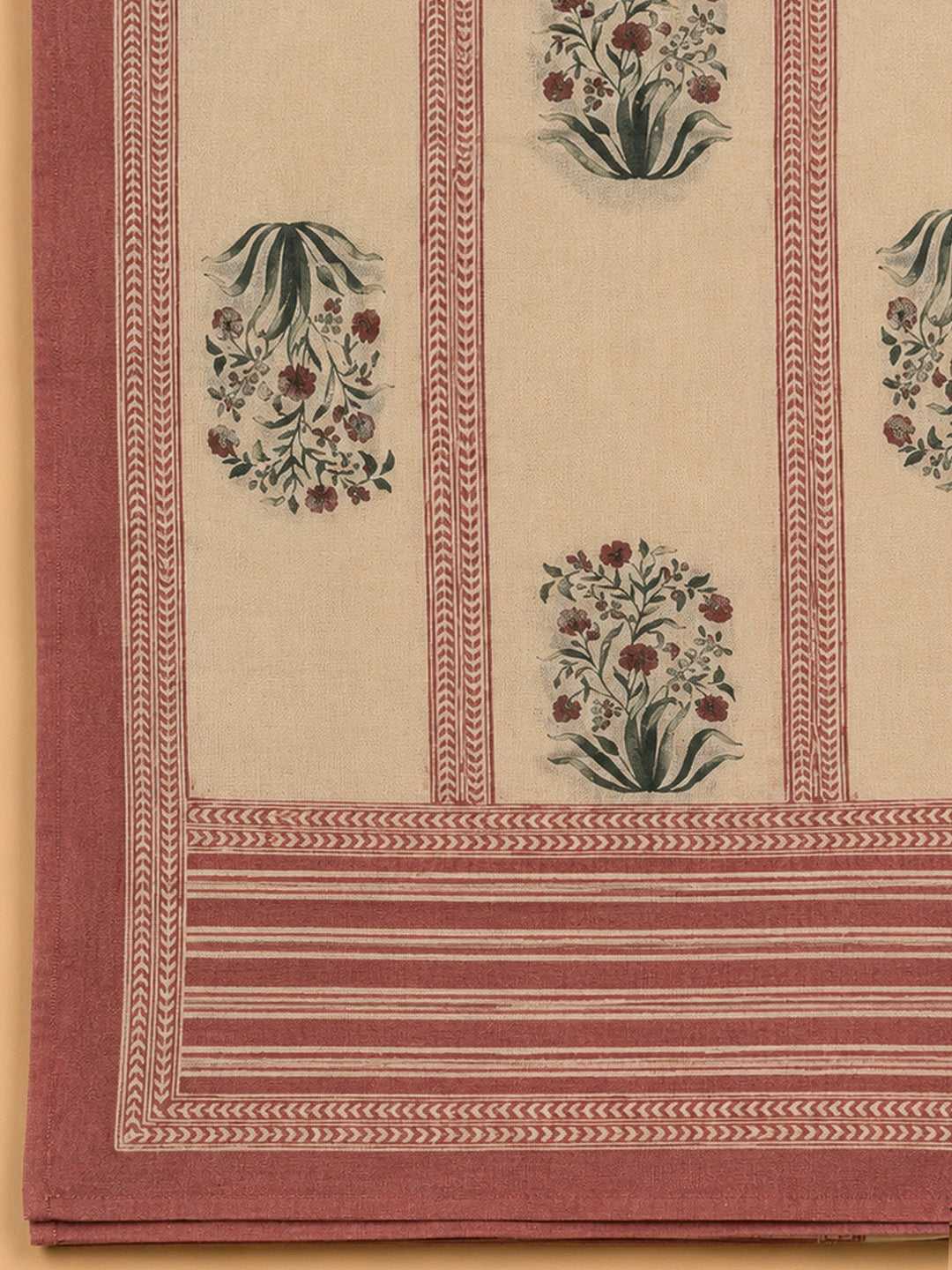 Pink Chanderi Printed Unstitched Dress Material
