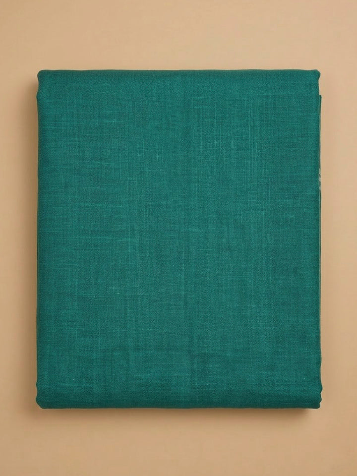 Rama Green Chanderi Printed Unstitched Dress Material