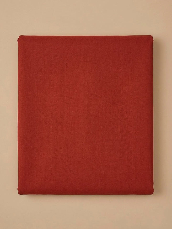 Red Chanderi Printed Unstitched Dress Material