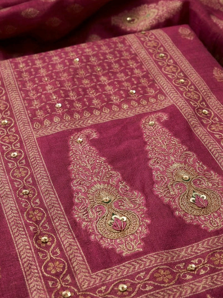 Rani Chanderi Printed Unstitched Dress Material
