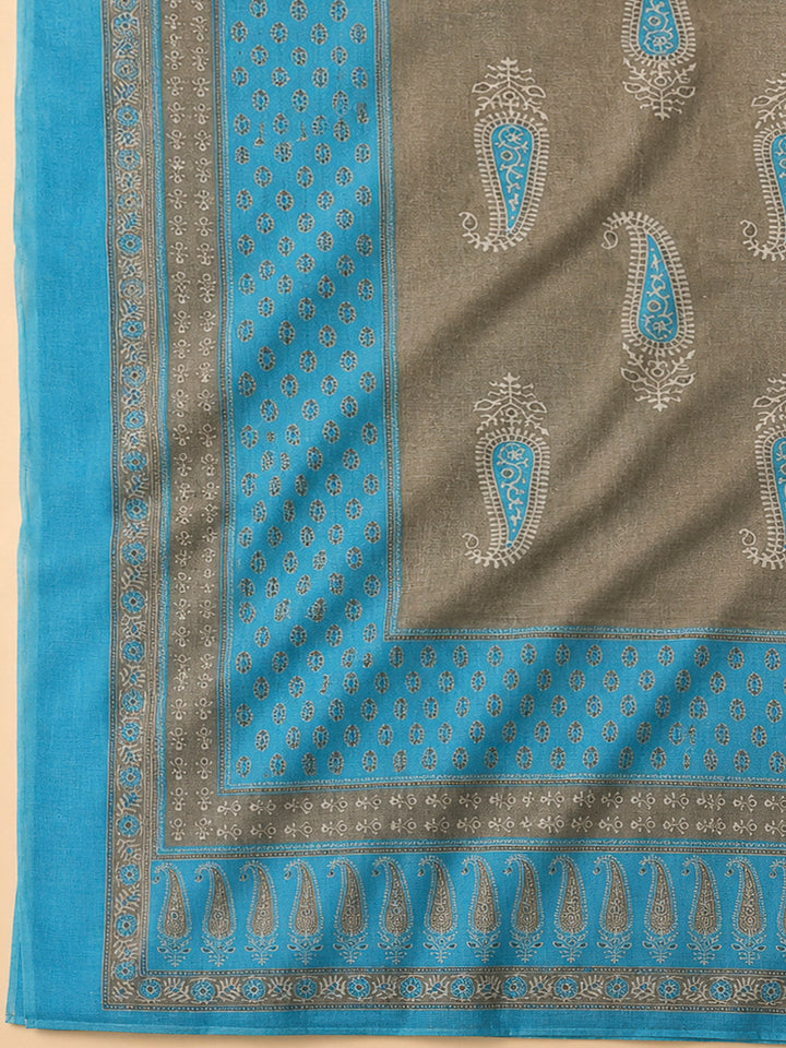 Firozee Chanderi Printed Unstitched Dress Material