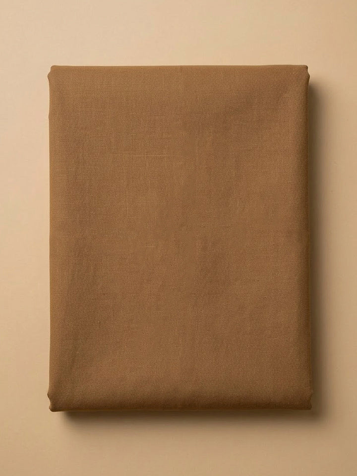 Beige Chanderi Printed Unstitched Dress Material