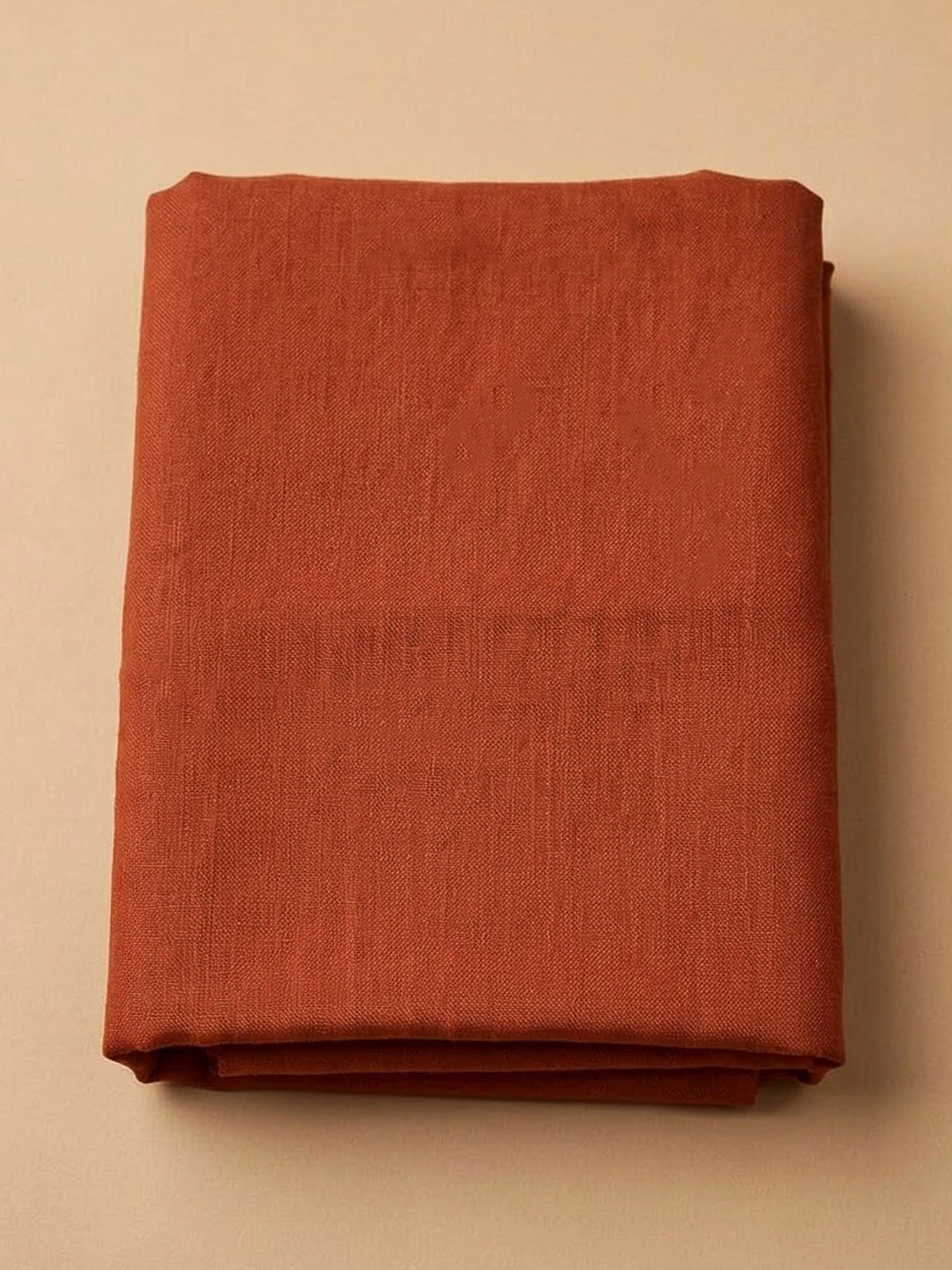Rust Chanderi Printed Unstitched Dress Material