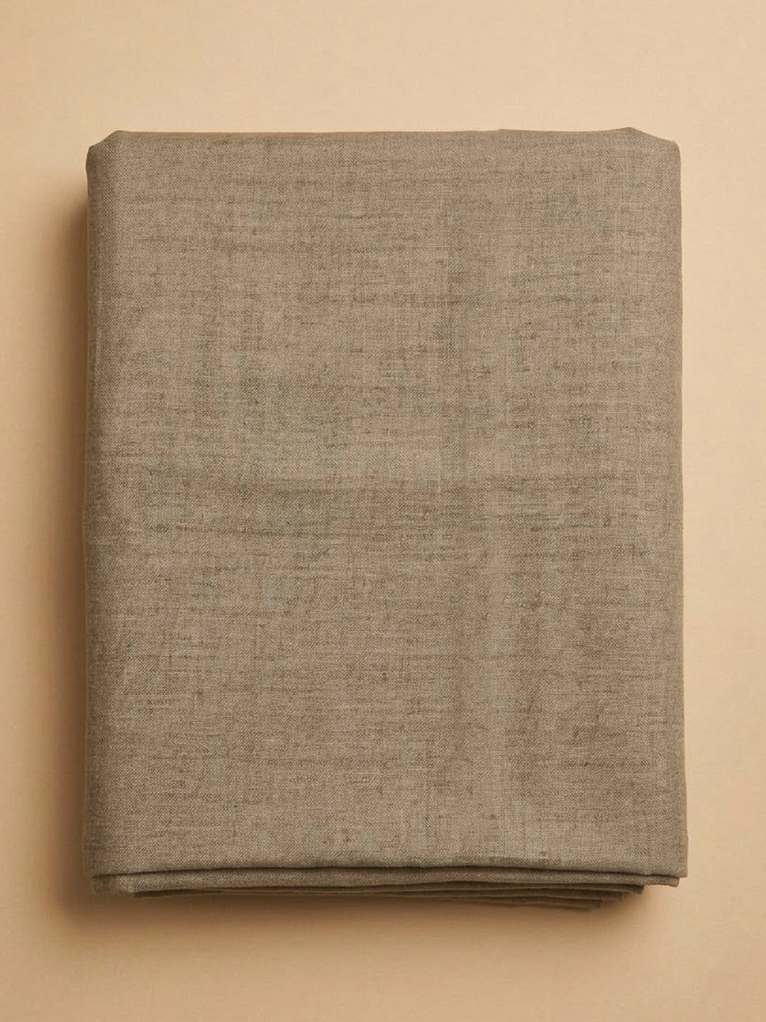 Beige Chanderi Printed Unstitched Dress Material