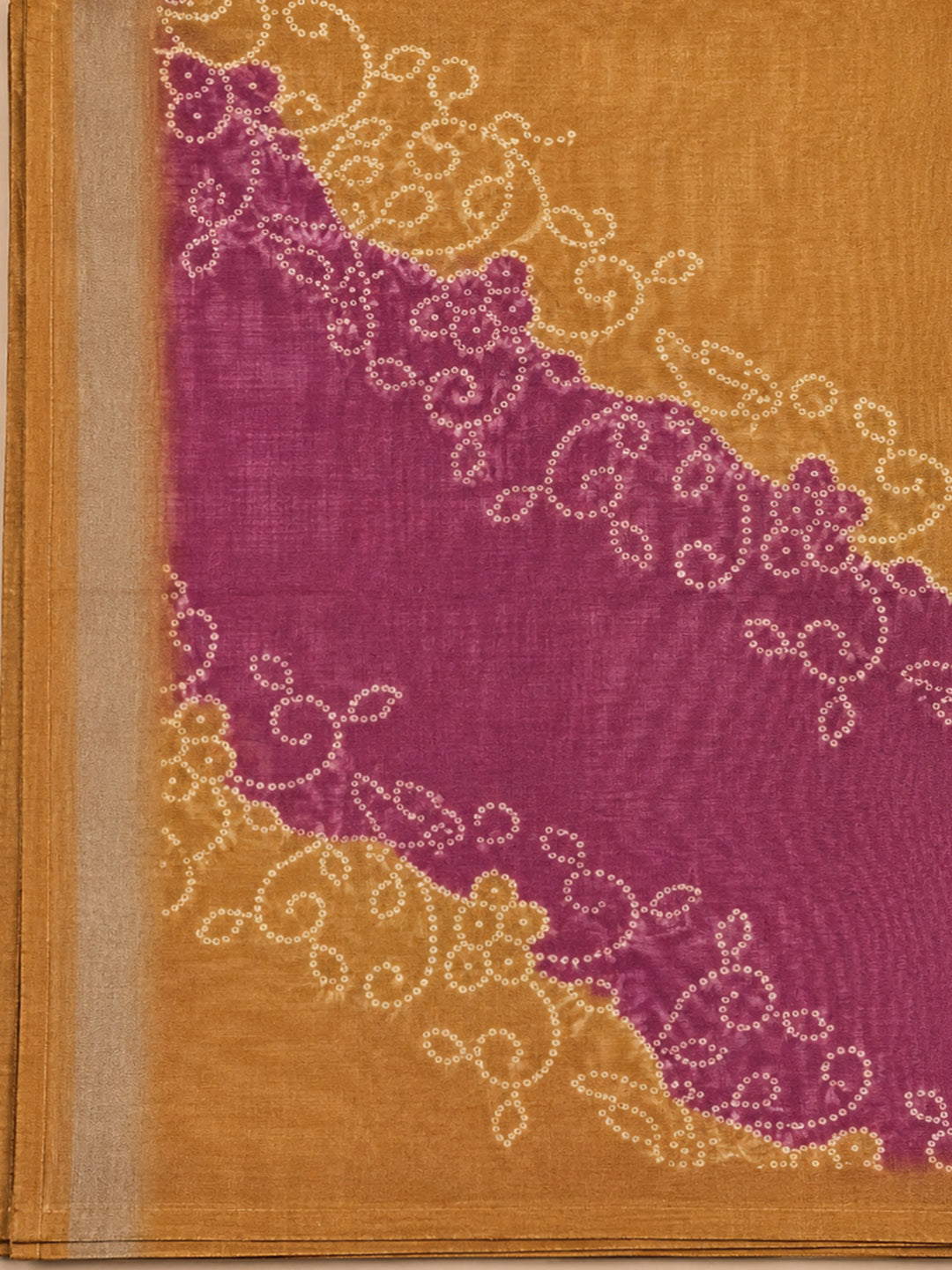Onion Pink Printed Chanderi Unstitched Dress Material