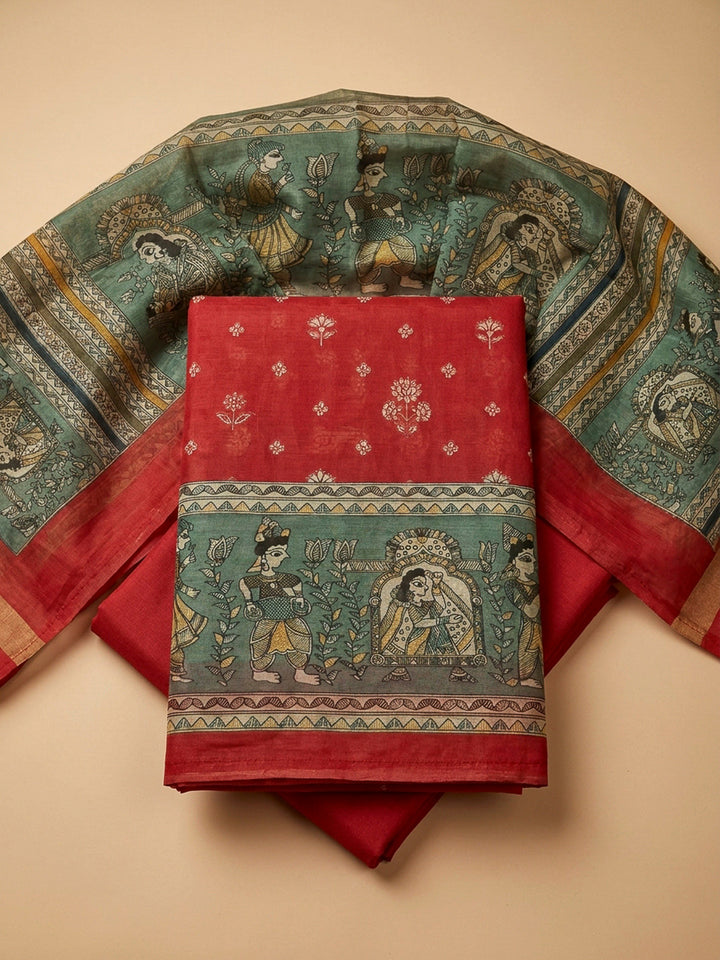 Rani Printed Chanderi Unstitched Dress Material