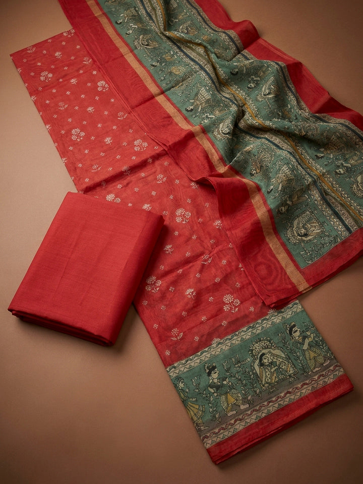 Rani Printed Chanderi Unstitched Dress Material