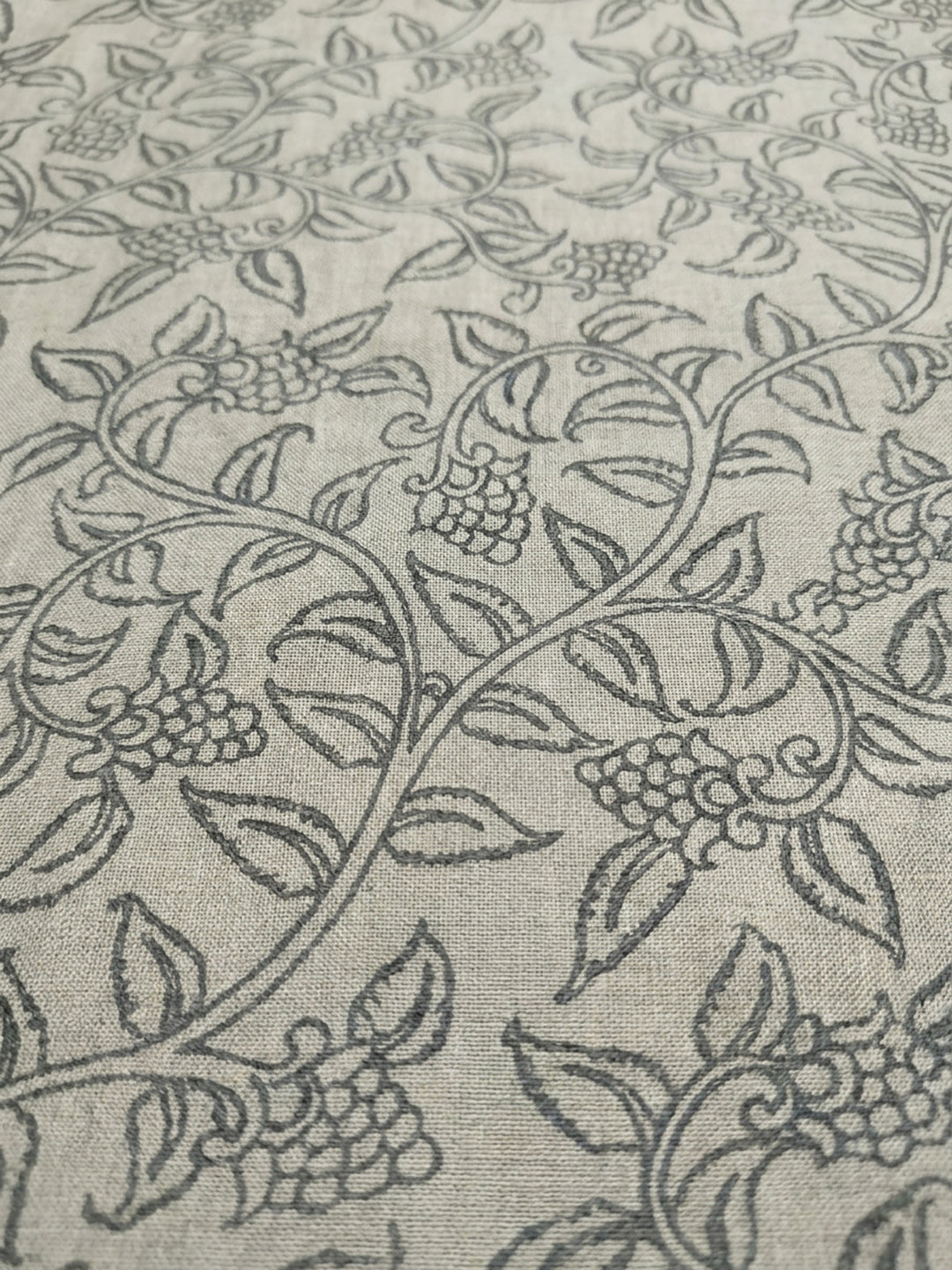 Beige-Rust Printed Chanderi Unstitched Dress Material