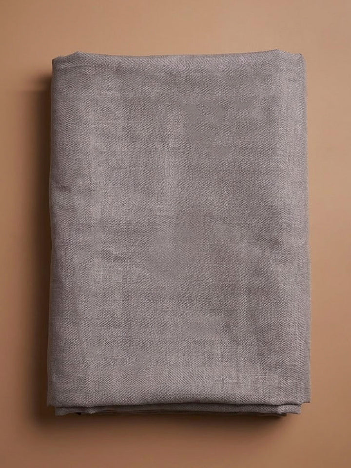 Mauve Linen Blend Printed Unstitched Dress Material